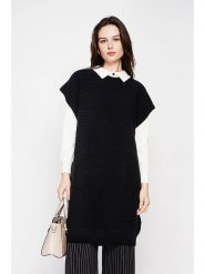 C& Jo Sukienka dzianinowa w kolorze czarnym rozmiar: 40. Czarne sukienki damskie C& Jo, bez wzorów, z dzianiny, klasyczne, bez ramiączek. Za 144.58 zł.