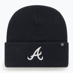 Czapka zimowa 47 Brand MLB Atlanta Braves Haymaker. Niebieskie czapki damskie 47 Brand, na zimę, bez wzorów. Za 89.99 zł.