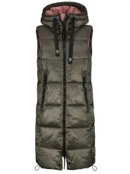 Sublevel Kamizelka pikowana w kolorze khaki rozmiar: M. Brązowe kamizelki damskie Sublevel, m, bez wzorów, bez kaptura. Za 160.96 zł.