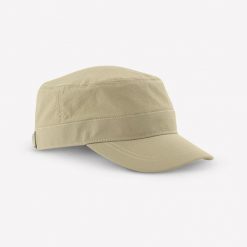 Czapka turystyczna z daszkiem Hike 500 Travel. Brązowe czapki z daszkiem damskie QUECHUA, bez wzorów, z elastanu. Za 52.49 zł.