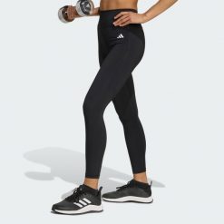 Legginsy 7/8 bez szwu z przodu Optime Essentials. Czarne legginsy damskie Adidas, s, bez wzorów. Za 219.00 zł.