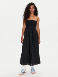 ONLY Sukienka letnia Claudia 15343044 Czarny Regular Fit. Czarne sukienki damskie Only, bez wzorów, z bawełny, bez ramiączek. Za 109.99 zł.