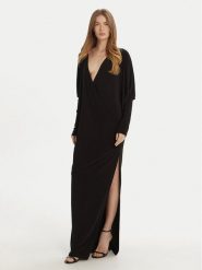 NORMA KAMALI Sukienka wieczorowa KK3243PLF85001 Czarny Regular Fit. Czarne sukienki damskie Norma Kamali, bez wzorów, z syntetyku, wizytowe, bez ramiączek. Za 649.99 zł.