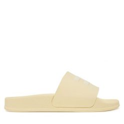 Klapki Elisabetta Franchi. Żółte klapki damskie Elisabetta Franchi, bez wzorów, bez obcasa, bez zapięcia. Za 229.99 zł.