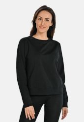 Bawełniana bluza damska z okrągłym dekoltem Teyli Ellis. Czarne bluzy damskie Teyli, l, bez wzorów, z bawełny, bez kaptura. Za 229.99 zł.