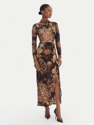 Rinascimento Sukienka koktajlowa CFC0020154002 Czarny Slim Fit. Czarne sukienki damskie Rinascimento, bez wzorów, z syntetyku, wizytowe, bez ramiączek. Za 579.99 zł.