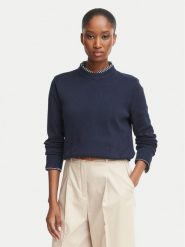 Tommy Hilfiger Sweter WW0WW52298 Granatowy Regular Fit. Niebieskie swetry klasyczne damskie Tommy Hilfiger, xs, z bawełny, bez kołnierzyka. Za 529.99 zł.