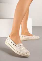 Beżowe Espadryle Vices z Ażurową Cholewką i Plecionym Sznurkiem Arivoni. Brązowe espadryle damskie Renee, w ażurowe wzory, bez obcasa. Za 44.99 zł.