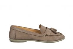 Mokasyny Bayla-161 158 2401 Tie Nubuck 161707, Szary, Skóra naturalna - 38. Szare mokasyny damskie Bayla, na lato, z materiału, bez obcasa. W wyprzedaży za 179.10 zł.