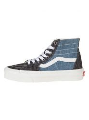 Vans Skórzane sneakersy w kolorze niebiesko-antracytowym rozmiar: 36,5. Czarne obuwie sportowe damskie Vans, ze skóry, za kostkę, bez zapięcia. Za 152.26 zł.