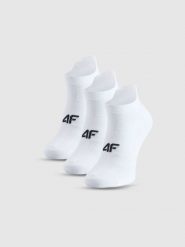 4F Skarpetki treningowe przed kostkę (3-pack) damskie - białe 39-42. Białe skarpetki damskie 4F, bez wzorów. Za 49.99 zł.
