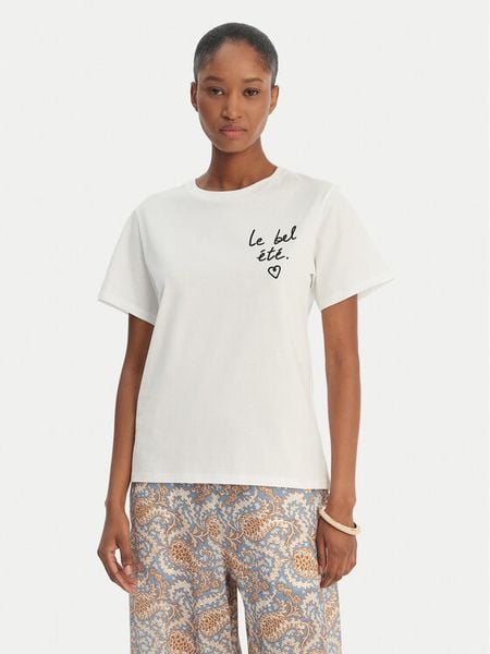 Weekend Max Mara T-Shirt Bora 2615971042 Biały Regular Fit. Białe t-shirty damskie Weekend Max Mara, xs, bez wzorów, z bawełny, bez kołnierzyka. Za 338.99 zł.
