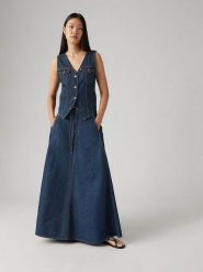 Levi's Spódnica dżinsowa w kolorze granatowym rozmiar: W25. Niebieskie spódnice damskie Levi's, s, z aplikacjami, z bawełny, maxi. Za 284.95 zł.