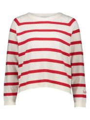 Pepe Jeans Sweter w kolorze biało-czerwonym rozmiar: XL. Białe swetry klasyczne damskie Pepe Jeans, xl, z jeansu, bez kołnierzyka. Za 123.25 zł.