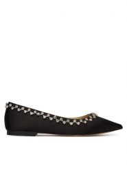 Eva Minge Baleriny MILA-V1166-28-1 Czarny. Czarne balerinki damskie Eva Minge, bez wzorów, z materiału. Za 343.99 zł.