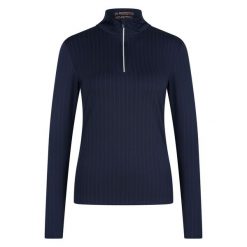 Damska koszulka do jazdy konnej Euro-Star Sole. Niebieskie koszulki damskie EURO-STAR, bez wzorów, bez kołnierzyka, bez ramiączek. Za 297.50 zł.