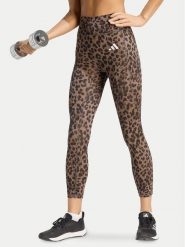 Adidas Legginsy Optime Essentials 3-Stripes KZ2520 Brązowy Slim Fit. Brązowe legginsy damskie Adidas, s, bez wzorów, na fitness i siłownię. Za 218.99 zł.