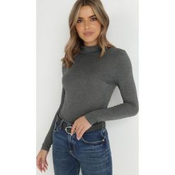 Ciemnoszary Golf Posen. Szare golfy damskie Born2be, xs, bez wzorów, z dzianiny, bez ramiączek. Za 14.99 zł.