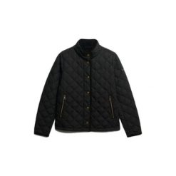 Damska kurtka puchowa Superdry Estate Country. Czarne kurtki damskie Superdry, na zimę, xs, bez wzorów, z puchu, bez kaptura. Za 388.50 zł.