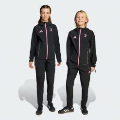 Spodnie Juventus Tiro 25 Competition Vis Tech Travel. Czarne spodnie sportowe damskie Adidas, bez wzorów, do piłki nożnej. Za 279.00 zł.