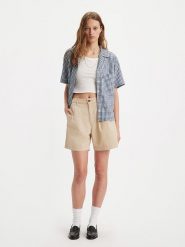Levi's Szorty w kolorze beżowym rozmiar: W26. Brązowe szorty damskie Levi's, bez wzorów, z podwyższonym stanem. Za 97.95 zł.