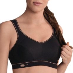 Stanik do biegania Extreme control z wysoki poziomem podtrzymywania. Czarne obuwie sportowe damskie ANITA ACTIVE, z bawełny, bez zapięcia, do biegania. Za 347.00 zł.