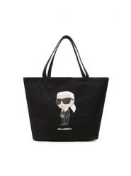 KARL LAGERFELD Torebka 230W3180 Czarny. Czarne shopper bag KARL LAGERFELD, bez wzorów, z materiału, bez dodatków. Za 189.99 zł.
