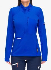 Bluza polarowa damska Mammut Eiger Nordwand Advanced FL Half Zip Pull. Niebieskie bluzy damskie Mammut, l, bez wzorów, z materiału, bez kaptura. Za 582.99 zł.