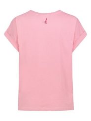 Eight2Nine Koszulka w kolorze jasnoróżowym rozmiar: XL. Różowe bluzki damskie Eight2Nine, xl, bez wzorów, z bawełny, bez kołnierzyka, bez ramiączek. Za 61.46 zł.