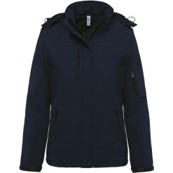 Parka dla kobiet Kariban Softshell doublée capuche. Niebieskie parki damskie KARIBAN, na zimę, z softshellu, bez kaptura. W wyprzedaży za 388.50 zł.