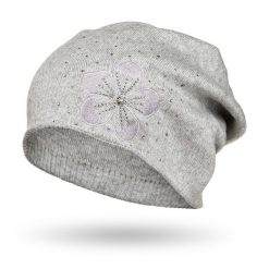 Czapka damska Peterson szary PTN HAT-02. Szare czapki damskie Peterson, bez wzorów, z dzianiny. Za 54.00 zł.