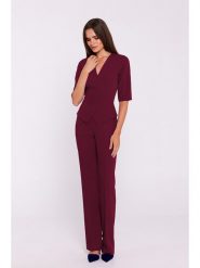 Stylove Kombinezon w kolorze bordowym rozmiar: S. Czerwone kombinezony damskie Stylove, s, bez wzorów, bez kołnierzyka, bez ramiączek. Za 251.95 zł.