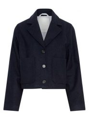 MOSS COPENHAGEN Kurtka przejściowa "Keola" w kolorze granatowym rozmiar: M/L. Niebieskie kurtki damskie Moss Copenhagen, l, bez wzorów, z wełny, bez kaptura. Za 404.95 zł.
