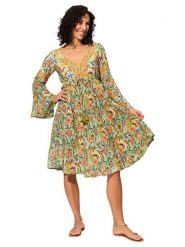 Aller Simplement Sukienka w kolorze zielonym ze wzorem rozmiar: 34/36. Zielone sukienki damskie Aller Simplement, bez wzorów, bez ramiączek. Za 56.99 zł.