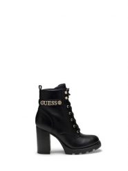 Guess Botki FLFNEE ELE10 Czarny. Czarne botki damskie Guess, ze skóry, bez obcasa, na słupku, bez zapięcia. Za 634.99 zł.