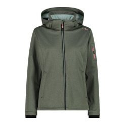 Damska kurtka turystyczna z kapturem CMP. Brązowe kurtki damskie CMP, bez wzorów, z softshellu, z kapturem. Za 367.00 zł.