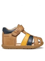 Geox Sandały B Sandal Macchia Boy B254VA 0CL78 CT6F4 Brązowy. Brązowe sandały chłopięce Geox, ze skóry, bez zapięcia. Za 249.99 zł.