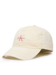 Calvin Klein Czapka z daszkiem LV04K5027G Beżowy. Brązowe czapki z daszkiem damskie Calvin Klein, bez wzorów, z bawełny. Za 129.99 zł.