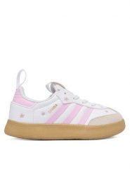 Adidas Sneakersy Samba Quickon KK0457 Biały. Białe buty sportowe dziewczęce Adidas, ze skóry, bez zapięcia. Za 239.99 zł.