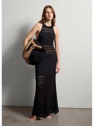 STEFANEL Sukienka w kolorze czarnym rozmiar: XL. Czarne sukienki damskie Stefanel, bez wzorów, bez ramiączek. Za 260.99 zł.