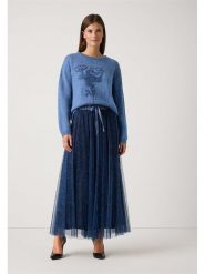 More & More Sweter w kolorze niebieskim rozmiar: 38. Niebieskie swetry klasyczne damskie More & More, bez kołnierzyka. Za 267.92 zł.