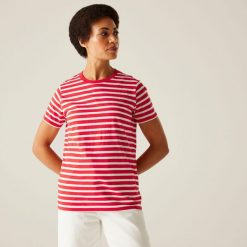 Koszulka turystyczna damska Bayletta. Czerwone bluzki damskie Regatta, bez wzorów, z jersey, casualowe, bez kołnierzyka, bez ramiączek. Za 138.00 zł.