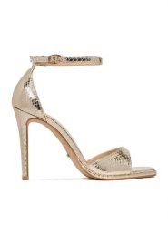 DeeZee Sandały CEO-LCCC1510-1 Złoty. Żółte sandały damskie DeeZee, bez wzorów, z materiału, bez obcasa, na szpilce, bez zapięcia. Za 139.99 zł.