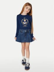 Guess Bluzka J5BI26 J1314 Granatowy Regular Fit. Niebieskie bluzki i koszule dziewczęce Guess, z aplikacjami, z bawełny, bez kołnierzyka, bez ramiączek. Za 79.99 zł.