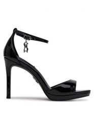 Steve Madden Sandały Evers Heeled s SM11003574 Czarny. Czarne sandały damskie Steve Madden, bez wzorów, ze skóry, bez obcasa, na szpilce, bez zapięcia. Za 399.99 zł.