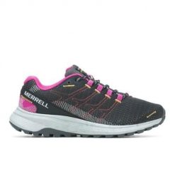 Buty do biegania damskie Merrell Fly Strike. Czarne obuwie sportowe damskie Merrell, z materiału, bez zapięcia, do biegania. Za 364.00 zł.