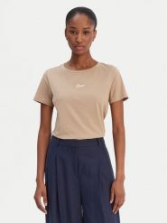 BOSS T-Shirt Elove 50554696 Brązowy Regular Fit. Brązowe t-shirty damskie Boss, s, bez wzorów, z bawełny, bez kołnierzyka. Za 229.99 zł.