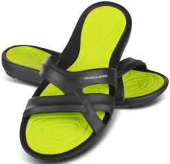 Klapki basenowe damskie PANAMA. Czerwone klapki damskie Aqua-Speed, bez wzorów, z materiału, bez obcasa, bez zapięcia. Za 54.90 zł.