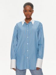 Samsøe Samsøe Koszula Salovas F24100170 Niebieski Loose Fit. Niebieskie koszule damskie Samsøe & Samsøe, l, bez wzorów, z bawełny, bez kołnierzyka, bez ramiączek. Za 389.99 zł.