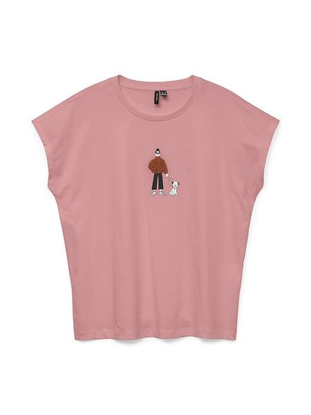 Vero Moda Koszulka w kolorze jasnoróżowym rozmiar: S. Różowe koszulki damskie Vero Moda, s, bez wzorów, z bawełny, bez kołnierzyka, bez ramiączek. Za 48.05 zł.